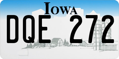 IA license plate DQE272