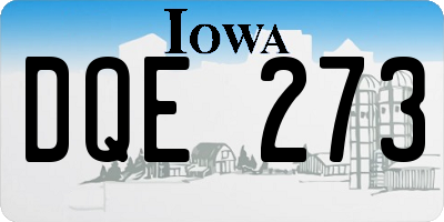 IA license plate DQE273