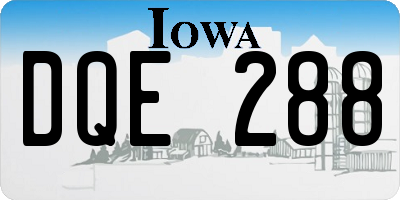 IA license plate DQE288