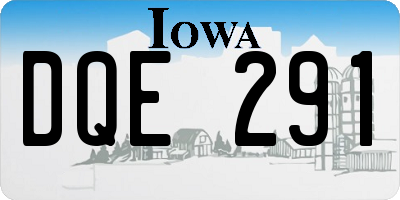 IA license plate DQE291