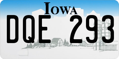 IA license plate DQE293