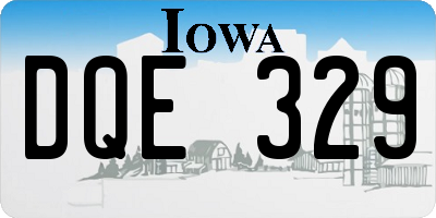 IA license plate DQE329
