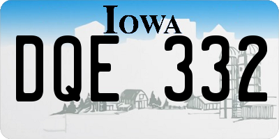 IA license plate DQE332