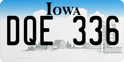 IA license plate DQE336