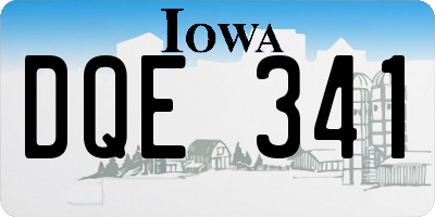 IA license plate DQE341