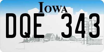 IA license plate DQE343