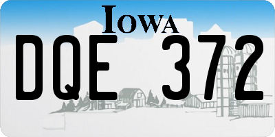 IA license plate DQE372