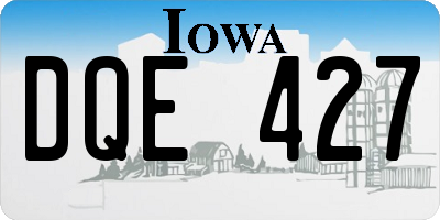 IA license plate DQE427