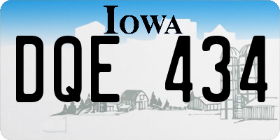 IA license plate DQE434