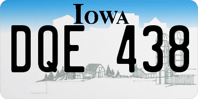 IA license plate DQE438