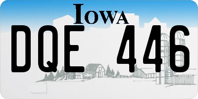 IA license plate DQE446