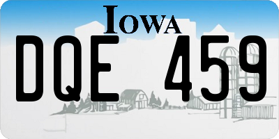 IA license plate DQE459