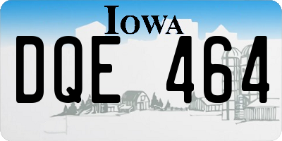 IA license plate DQE464