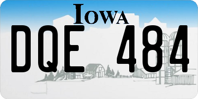 IA license plate DQE484