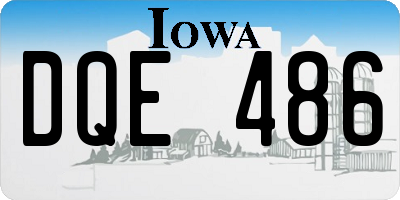 IA license plate DQE486