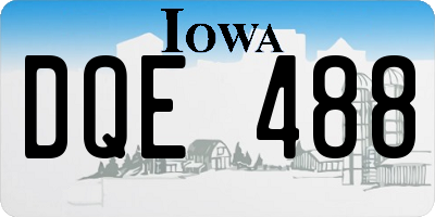 IA license plate DQE488