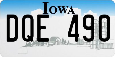 IA license plate DQE490
