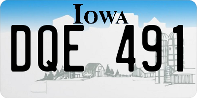 IA license plate DQE491