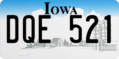 IA license plate DQE521