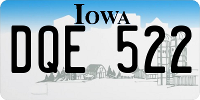 IA license plate DQE522