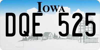 IA license plate DQE525