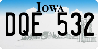 IA license plate DQE532