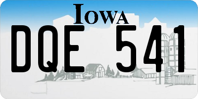 IA license plate DQE541