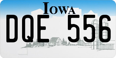 IA license plate DQE556