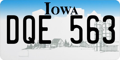 IA license plate DQE563