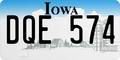IA license plate DQE574