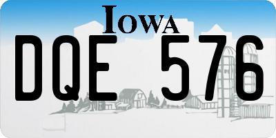 IA license plate DQE576