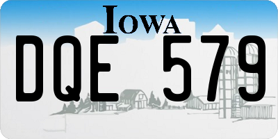 IA license plate DQE579