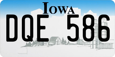 IA license plate DQE586