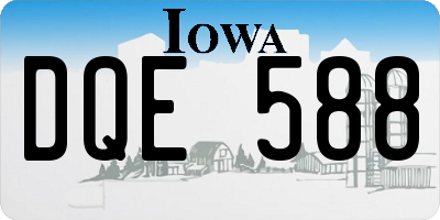 IA license plate DQE588