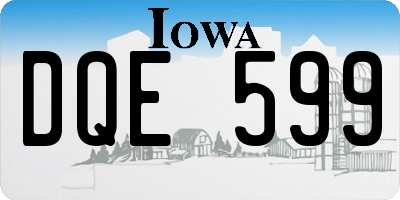 IA license plate DQE599