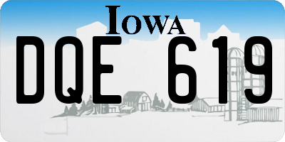 IA license plate DQE619