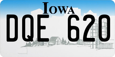 IA license plate DQE620
