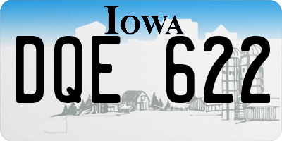 IA license plate DQE622