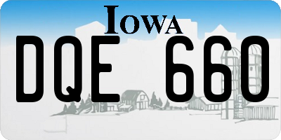 IA license plate DQE660