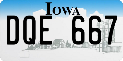 IA license plate DQE667