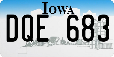 IA license plate DQE683
