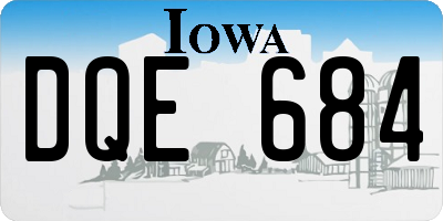 IA license plate DQE684