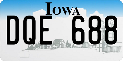 IA license plate DQE688