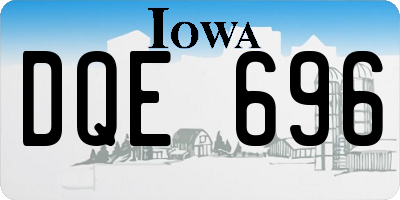 IA license plate DQE696