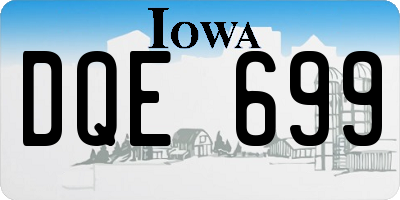 IA license plate DQE699