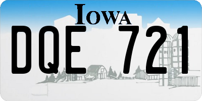 IA license plate DQE721