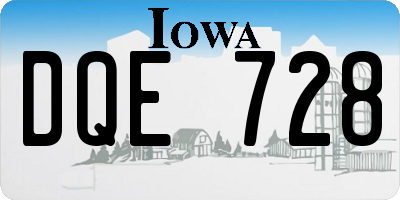IA license plate DQE728