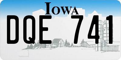 IA license plate DQE741
