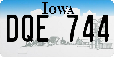 IA license plate DQE744