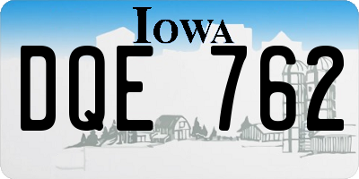 IA license plate DQE762